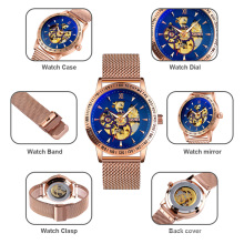 Relógios mecânicos personalizados para homens, marca de luxo, relógios automáticos para mergulhadores